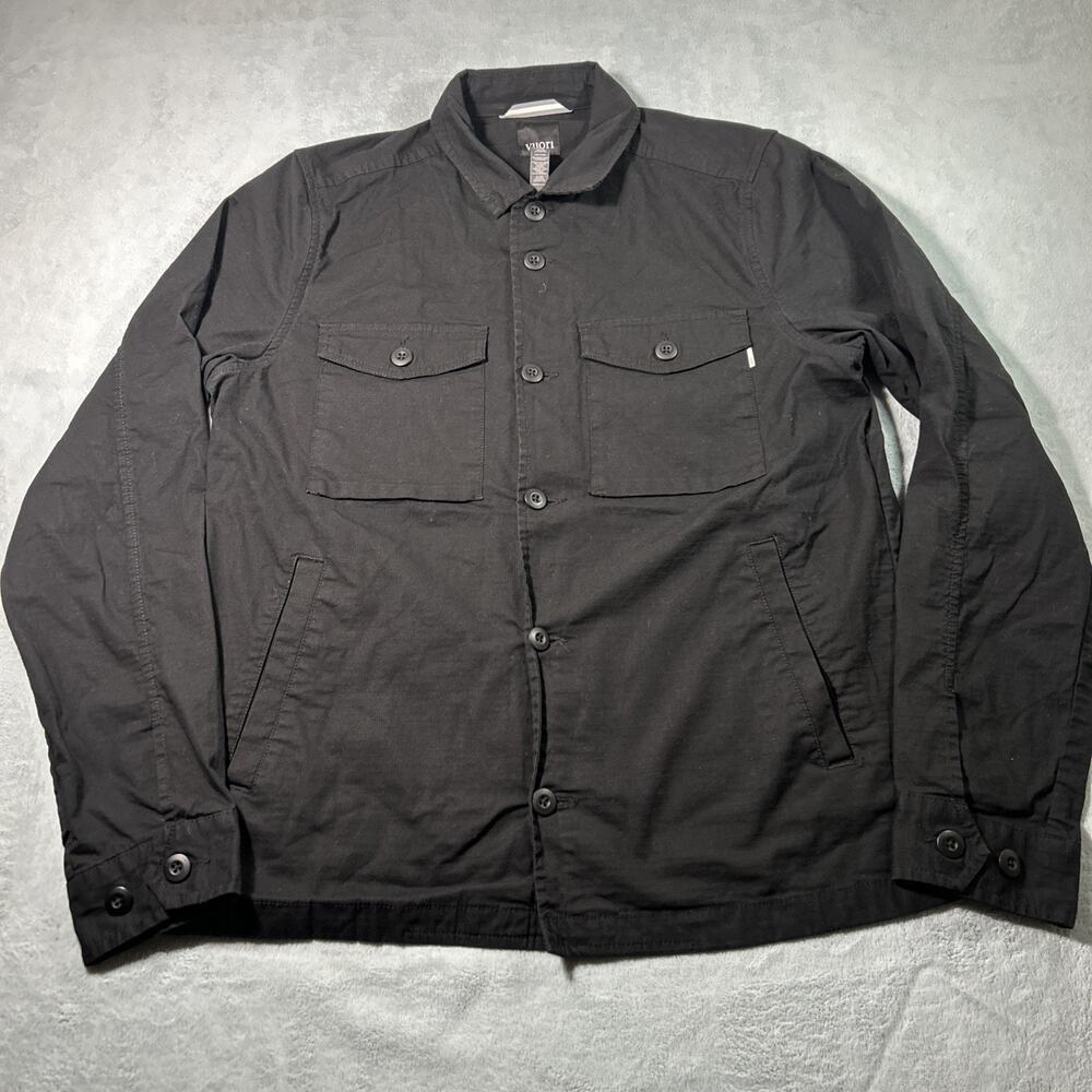 Vuori Rise Shine V527 Chore Shirt Jacket Medium Shacket Ripstop Utility Black